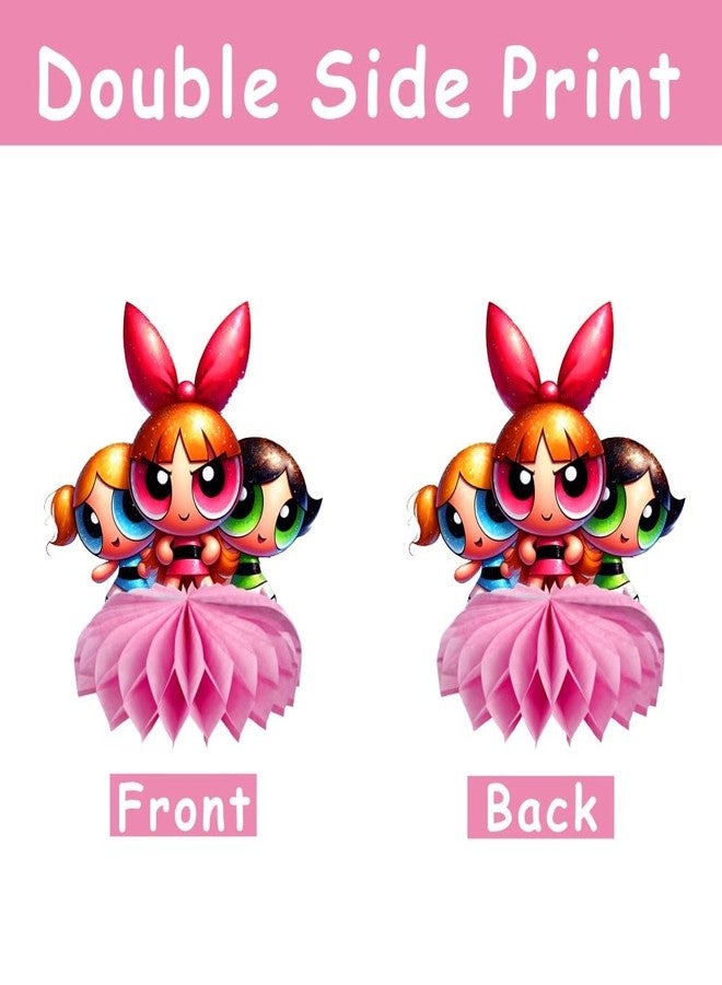 fancigo 8Pcs Power Girls Table Centerpiece Birthday Party Supplies Double Side Table Decorations for Girls Party Decorations - Image 4